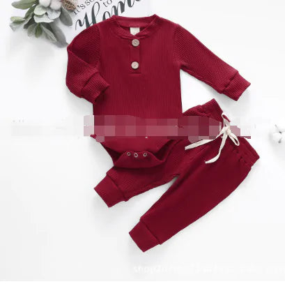 Infant and Toddler Ribbed Cotton Blend Lounge Set