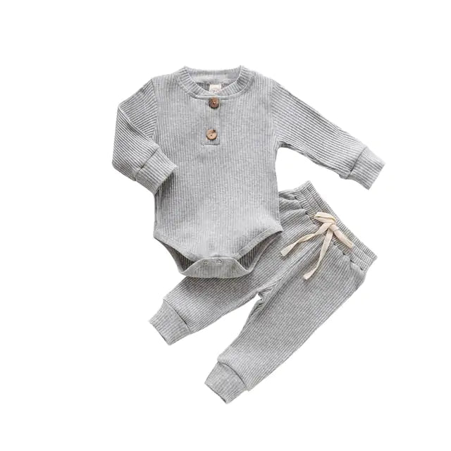 Infant and Toddler Ribbed Cotton Blend Lounge Set