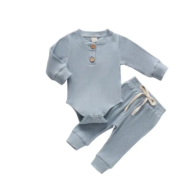 Infant and Toddler Ribbed Cotton Blend Lounge Set