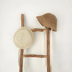 Baby Straw Sun Hat with Lace Bow