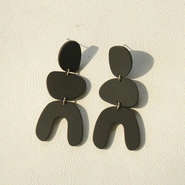 Handmade Clay Statement Earrings