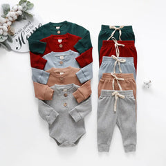 Infant and Toddler Ribbed Cotton Blend Lounge Set